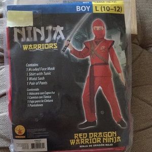 Costume ninja warriors boy size L 10-12 new